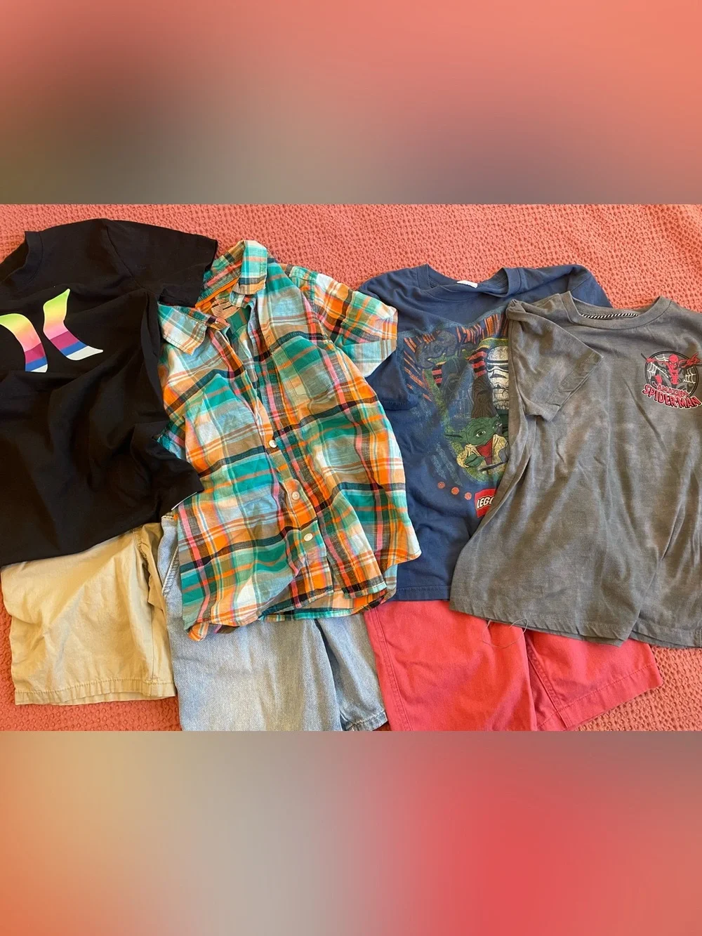 Boys clothes size 8 shorts tshirts bundle
